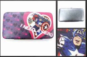  Marvel Comics Captain America I Need A Hero Ladies Hinge Wallet