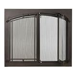 Windsor Fireplace Bifold Double Protection Door Bronze Finish 44