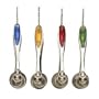 Stainless Steel Blue Grip Measuring Spoons,set of 5