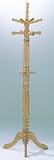 Oak Finish Wood Hall Tree Coat Rack