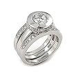 Elegant Round CZ 3pc Wedding Set