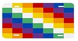 Aymara Wiphala S. America Flag Vanity Auto License Plate