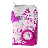 Retro flower Applique Double Zip Coin Purse