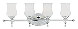 IMAGE OF Quoizel PP8604C Providence 9-Inch x 26-1/2-Inch 4 Light Wall Bath Fixture, Polished Chrome