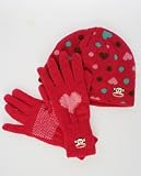 Paul Frank The Beanie & Glove Set in Dark Pink,Accessories for Women