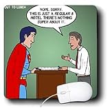Rich Diesslins Funny Out to Lunch Cartoons - Regular 8 Hotel vs. Super 8 Hotel - Mouse Pads