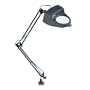 Electrix Illumination 7268 Incandescent magnifying swing arm clamp-on lamp, 33 reach, black