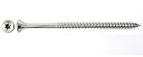 100 Stck Edelstahl Spanplattenschrauben, 5x80 , A2 , Torxantrieb TX 25, Senkkopf , gewachst, Markenware aus dem Hause DER Fuchs GmbH