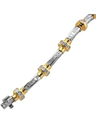 14KT Yellow and White Gold Diamond Bracelet