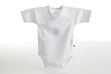 natubini Baby Newborn Body, weiß, Kurzarm, Größe 50/56
