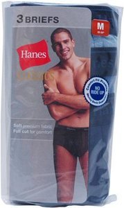 3-Pack Hanes Classics Full-Cut Brief 7764AS, Blues, L