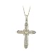 14K Yellow Gold 0.08 ct. Diamond Cross Necklace