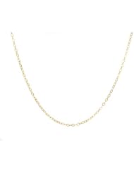 14k Yellow Gold Oval Rolo Chain Necklace, 16"