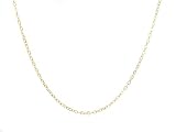 14k Yellow Gold Oval Rolo Chain Necklace, 18