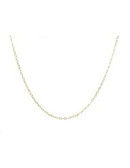 14k Yellow Gold Oval Rolo Chain Necklace, 18"