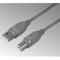 1,8m 1,80 m USB Kabel A/B USB 2.0 + 1.1 Stecker A auf Stecker B 1,80m 1,8m 1,8 m Druckerkabel Anschlusskabel z.B fuer SCANNER