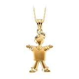 14K Yellow Gold Little Boy Pendant with Chain