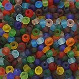 Czech Seed Beads 6/0 Mix Rainbow Matte Clear Multi (1 Ounce)
