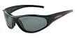 SOS Polar Max Shiny Black Pacific Reef Sunglasses w/Tac Polarized Smoke 1mm Lens