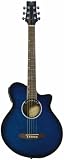 J.B. Player JBEA35TBL Realm Series Acoustic-Electric Guitar - Transparent Blue