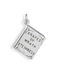 Sterling Silver Grapes of Wrath Book Charm