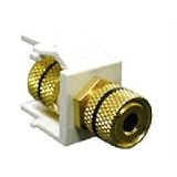 Cables to Go 3828 Snap-In Black Banana Jack Keystone Module White