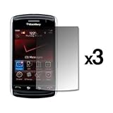 3 Pack of Premium Reusable LCD Screen Protectors for Blackberry Storm 2 955 ....