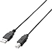 ELECOM RoHS������&�Ķ���θ�ѥå����� ����USB2.0�����֥� A-B������ 1.5m �֥�å� U2C-JB15BK