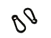 2 x Karabinerhaken aus Edelstahl zum Tauchen 6 mm (schwarz)
