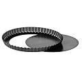 Premier Housewares 28 cm Diameter Non-Stick Fluted Flan Tins with Loose Bases