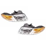 Dodge Carvan Headlights Set (With Xenon Bulbs) Driver Passenger Pair New by Headlights Depot