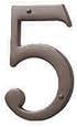 Baldwin 90675.112.CD Solid Brass House Number 5, Venetian Bronze