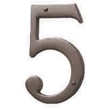 Baldwin 90675.112.CD Solid Brass House Number 5, Venetian Bronze