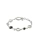 FOSSIL  JF85283040 Damen Armband Edelstahl Rauchquarz Zirkonia Perle 18,5 cm + 4 cm Verlängerung