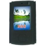 Nokia N95 Premium Black Silicone Skin Case Cover