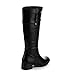 REFRESH ALTO-03 Women's Low Heel Side Zip Knee High Simple Comfort Riding Boot