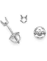 Genuine Platinum 1Ct AA Quality Complete Diamond Stud Earrings