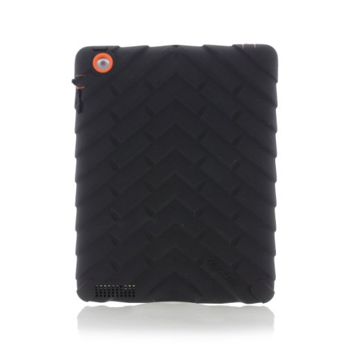 Gumdrop Cases Custom Frame Protective Case for iPad 2/3/4 - Black/Orange (CUST-DTPD3-BLK_FRM-PD3-ORN)