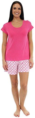 Pajama Heaven Women's Bamboo Jersey Tee and Short Pajama Set