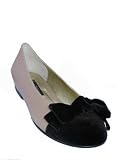 BEVERLY FELDMAN Sweet Metallic Velvet Flat in Black
