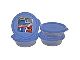 Pack of 24-Pack of Four Round Plastic Containers By Bulk Buys Pack of 24-Pack of Four Round Plastic Containers By Bulk Buys