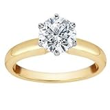 .80CT G-H color SI1 Clarity Diamond Engagement Ring 18KT Yellow Gold Setting