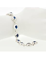14K White Gold Evil Eye Bracelet
