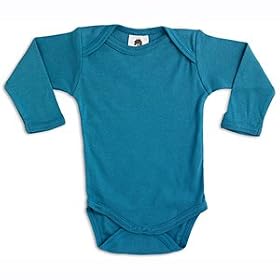 Kate Quinn Organics Long-Sleeve Onesie In Storm Blue