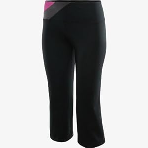 Under Armour Women's Capri (Small, Black/Pink/Gray)