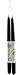 12-Hour Hand-dipped 100% Pure Beeswax Candle Taper, Black