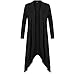 Solatin Women's Long Sleeve Waterfall Asymmetric Drape Open Long Maxi Cardigan