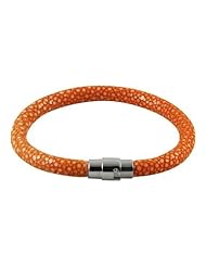 Orange Bracelet - Genuine Stingray Skin Leather