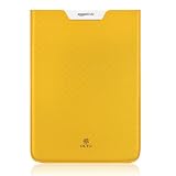OCTOVO Faux Leather Kindle Sleeve Case for Kindle (Fits 9.7" Display, Latest Generation Kindle DX) - Yellow (Smooth finish)