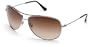 Ray-Ban RB3293 Bubble Wrap Aviator Sunglasses,Silver Frame/Brown Gradient Lens,63 mm